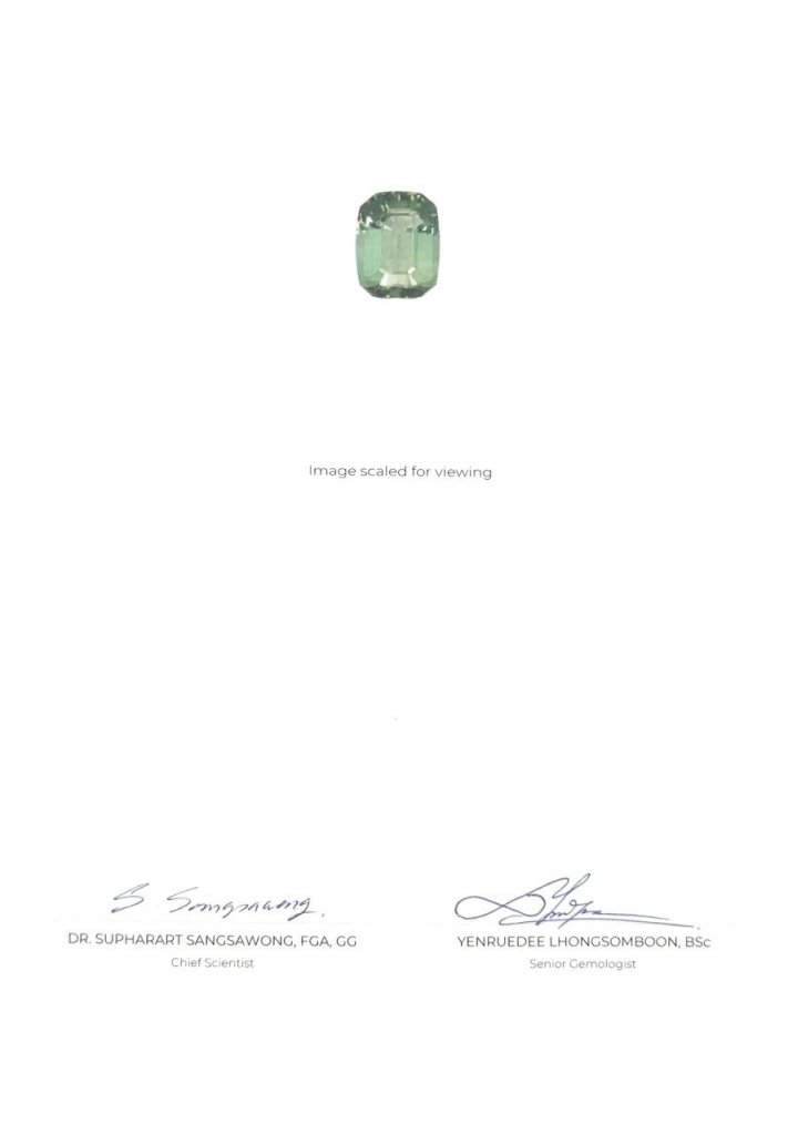 Яркий зеленый турмалин с голубым оттенком 12,51 карата Изображение №5