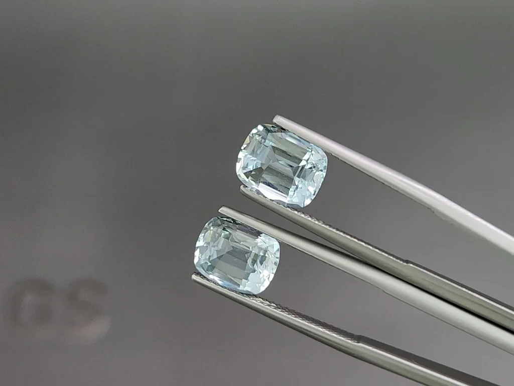 Сет аквамаринов в огранке кушон 10,47 карат, Мадагаскар Изображение №3