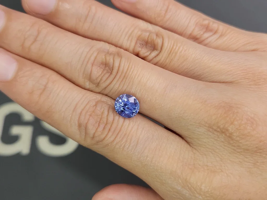Негретый сапфир Pastel Blue в огранке овал 2,57 карата, Шри-Ланка Изображение №2