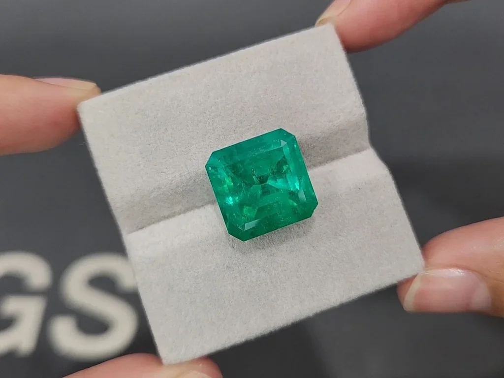 Крупный изумруд Intense Green в огранке октагон 11,85 карат, Колумбия  Изображение №4