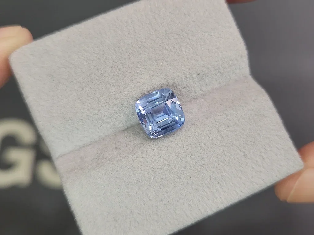 Негретый сапфир Pastel Blue в огранке кушон 3,50 карата, Шри-Ланка Изображение №4