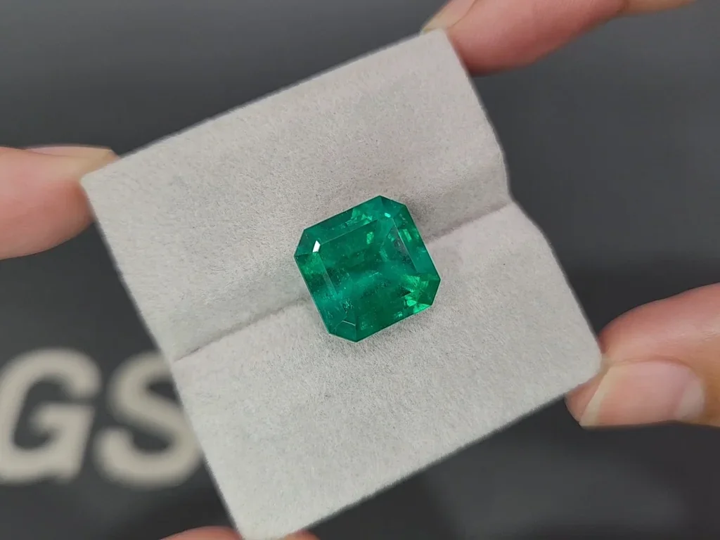Изумруд Vivid Green в огранке октагон 8,55 карат, Колумбия Изображение №4