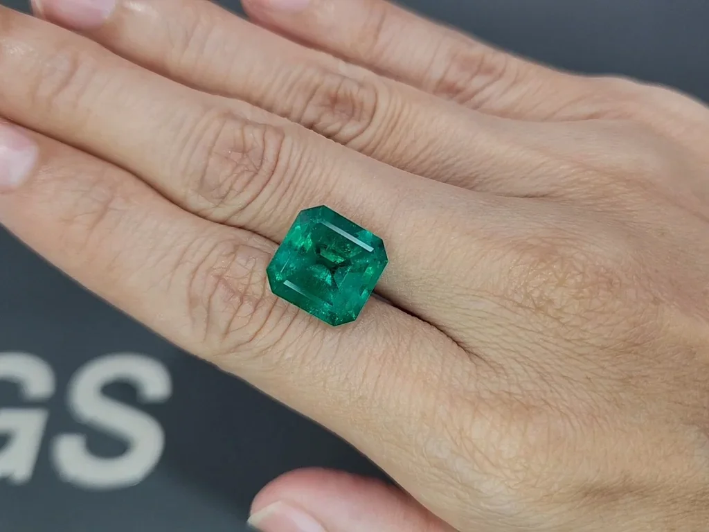 Изумруд Vivid Green в огранке октагон 8,55 карат, Колумбия Изображение №2