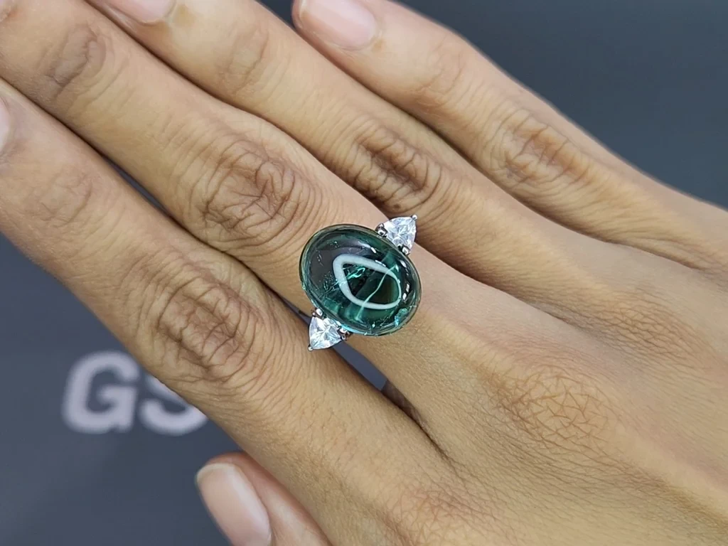 Турмалин в огранке кабошон 9,99 карат Африка Изображение №5