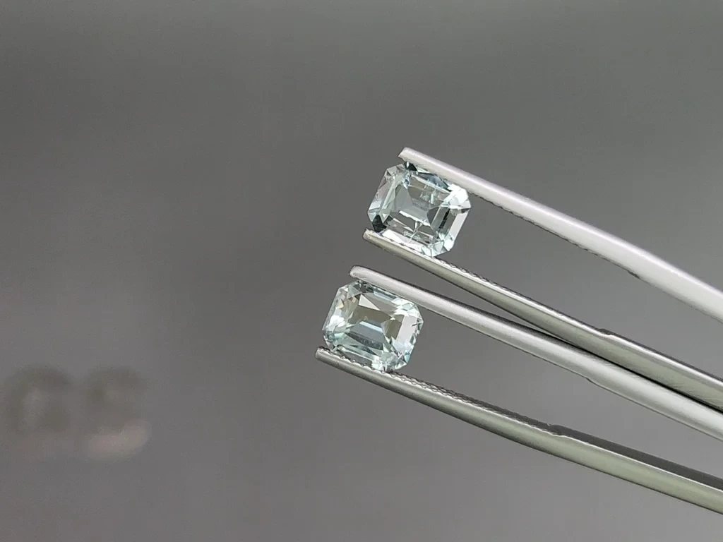 Сет аквамаринов в огранке октагон 3,81 карат, Мадагаскар Изображение №4