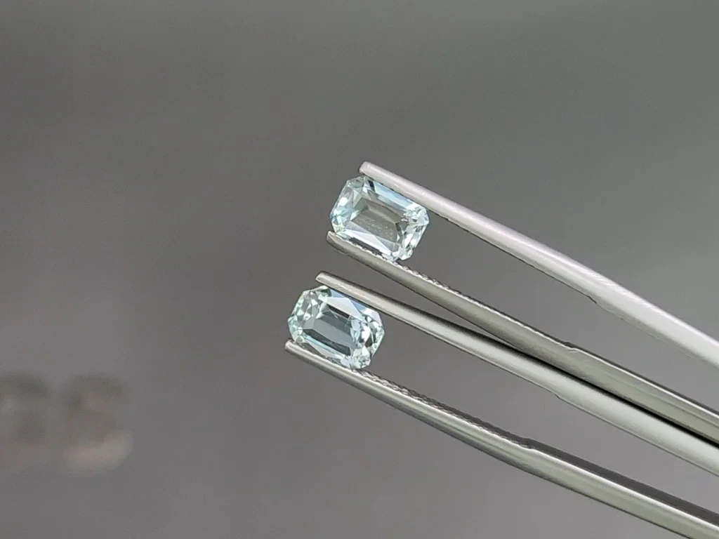 Сет аквамаринов в огранке октагон 3,54 карат, Мадагаскар Изображение №4