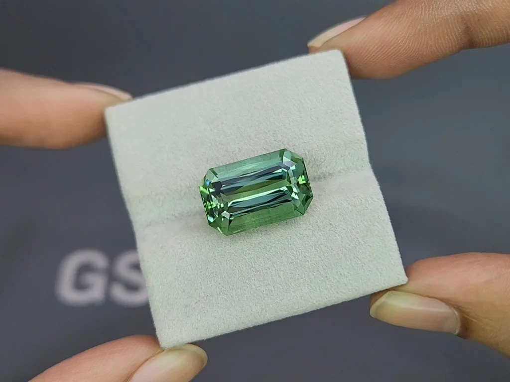 Мятный турмалин  в огранке октагон 13,54 карат, Африка Изображение №5