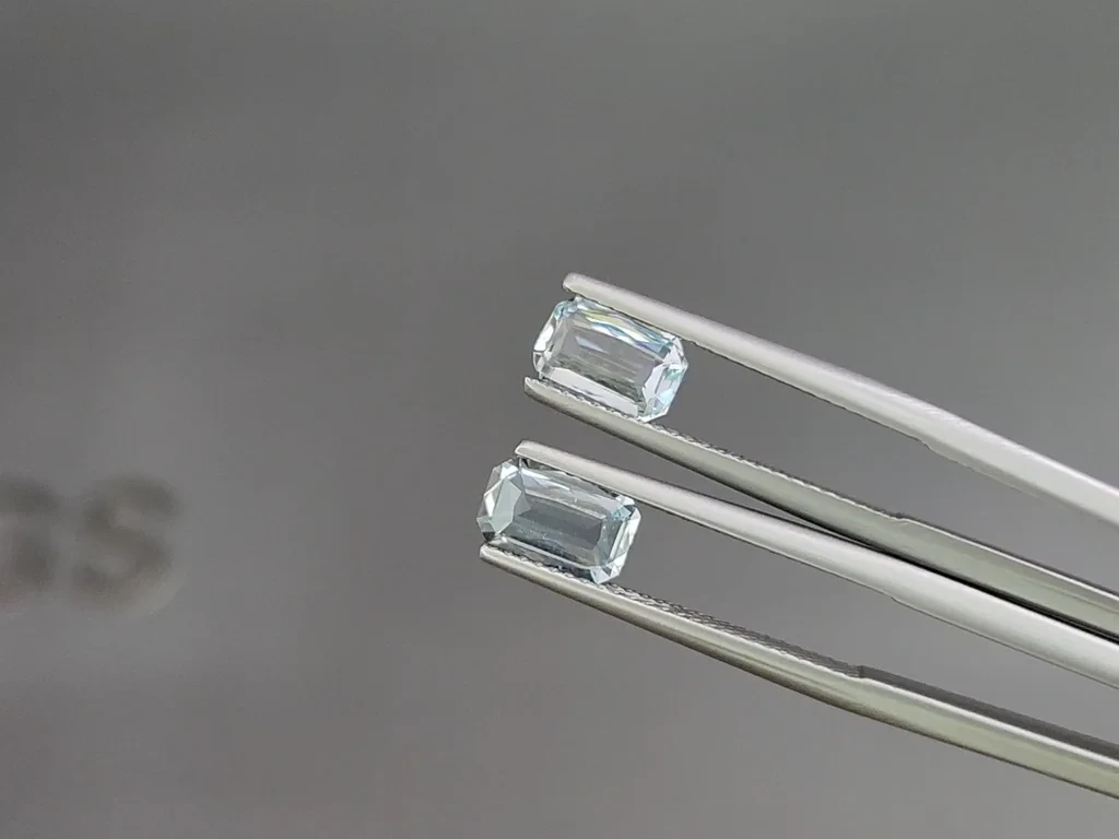 Сет аквамаринов в огранке октагон 3,24 карат, Мадагаскар Изображение №4