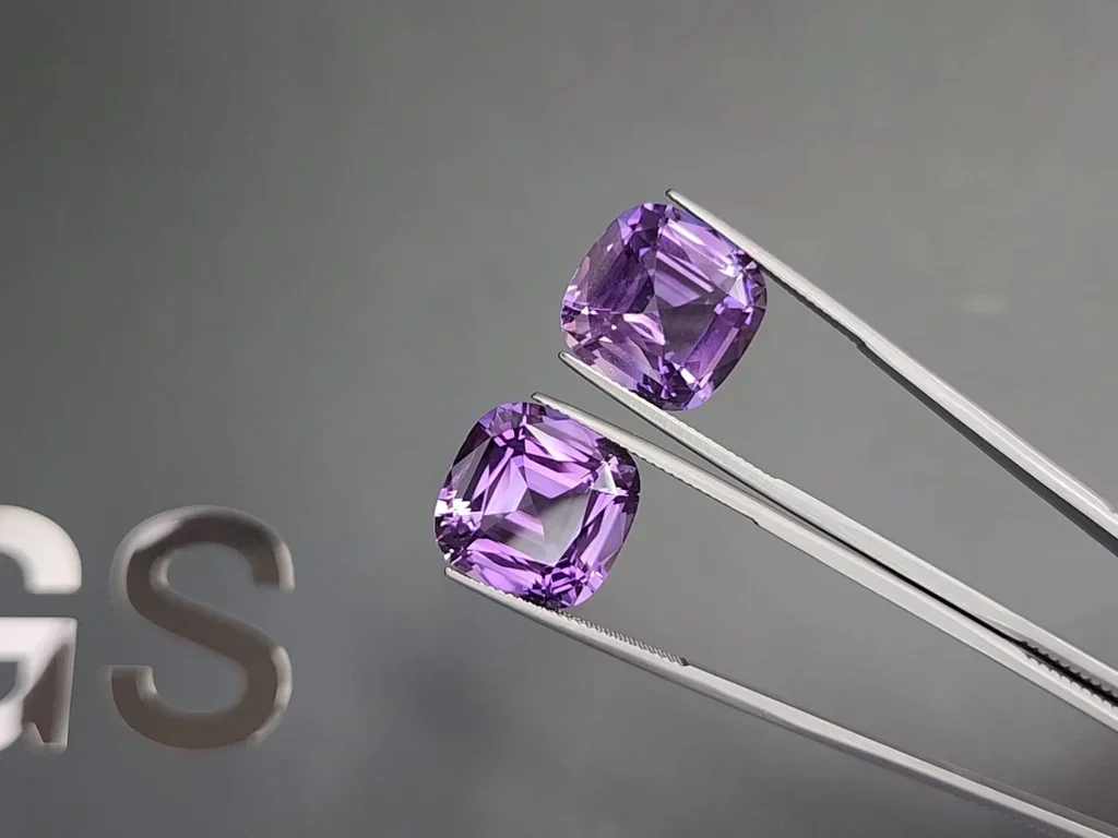 Сет из аметистов в огранке кушон 38,72 карата, Бразилия  Изображение №4