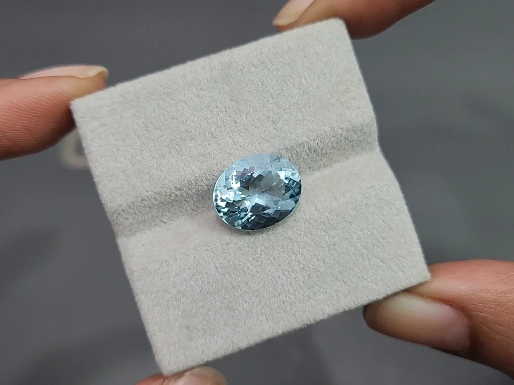 Аквамарин в огранке овал 4,84 карат, Мадагаскар Изображение №4