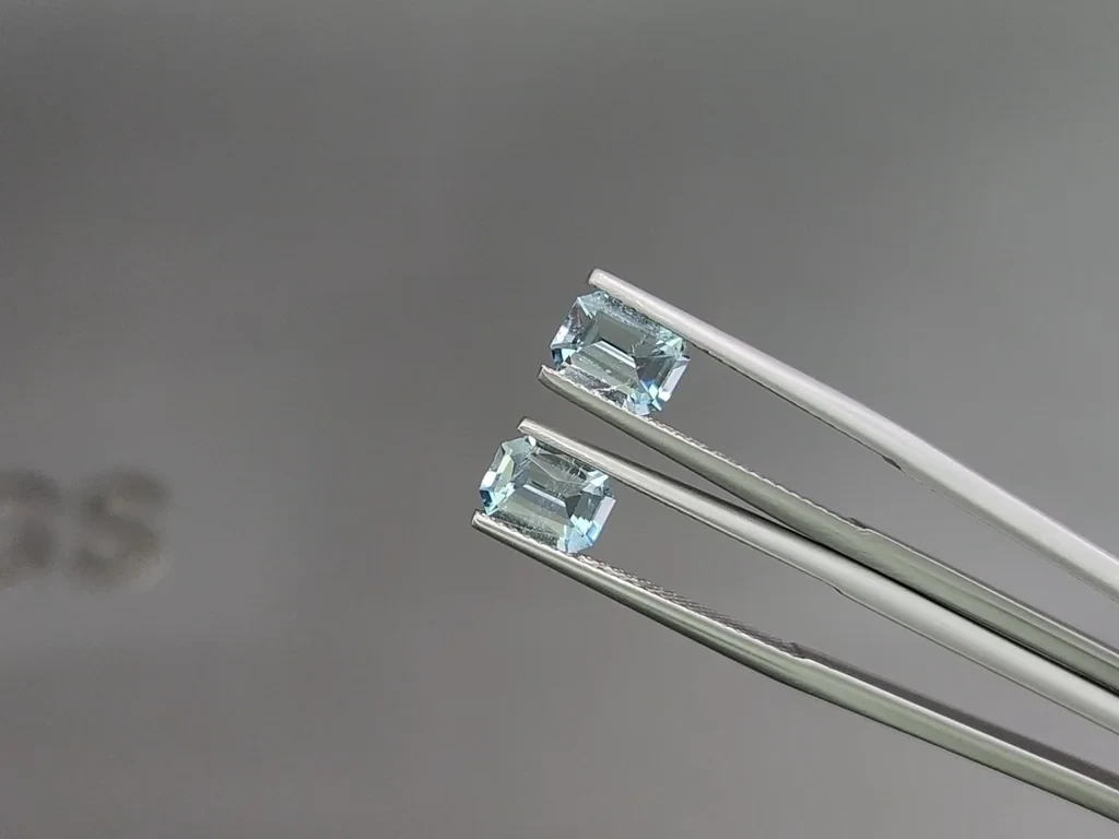 Сет аквамаринов в огранке октагон 2,96 карат, Мадагаскар Изображение №3