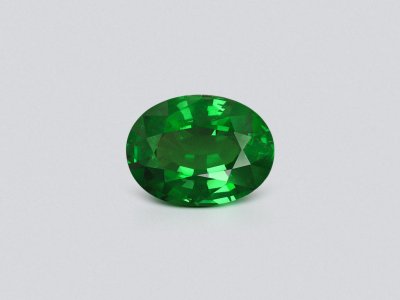 Гранат цаворит Vivid Green в огранке овал 7,04 карата, Танзания  photo