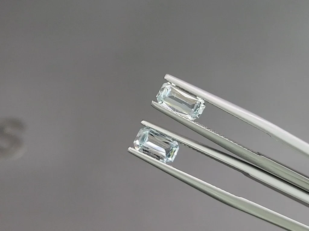 Сет аквамаринов в огранке октагон 2,87 карат, Мадагаскар Изображение №3