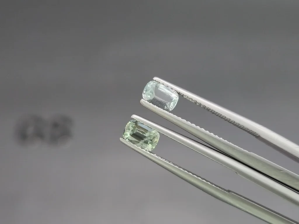 Сет аквамаринов в огранке кушон 2,35 карат, Мадагаскар Изображение №3