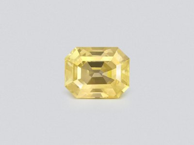 Негретый сапфир Pastel Yellow в огранке октагон 3,33 карата, Шри-Ланка photo