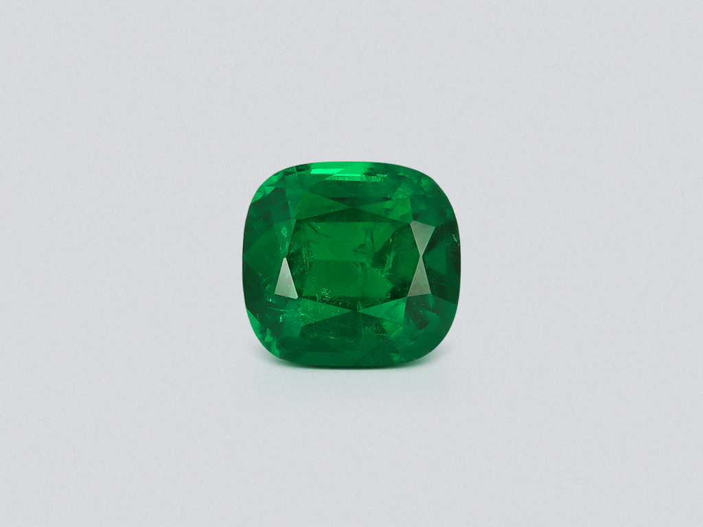 Изумруд Vivid Green в огранке кушон 1,84 карата, Пакистан Изображение №1