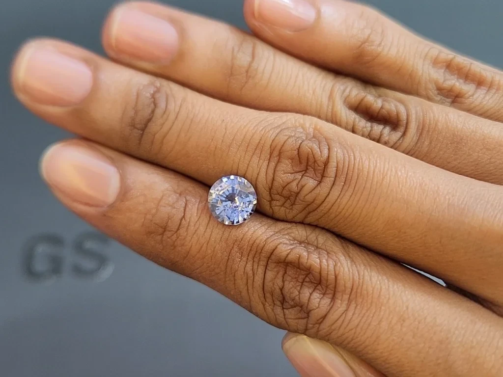 Сапфир Bi-color в огранке круг 2,42 карат, Шри-Ланка Изображение №2