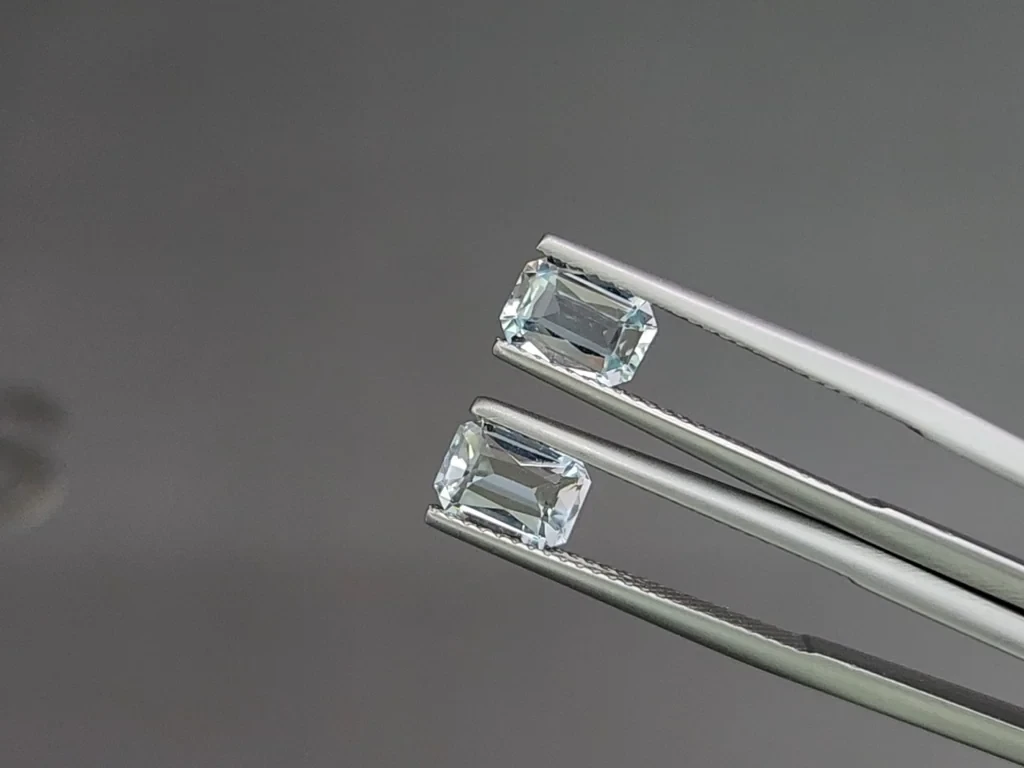 Сет аквамаринов в огранке октагон 2,79 карат, Мадагаскар Изображение №3