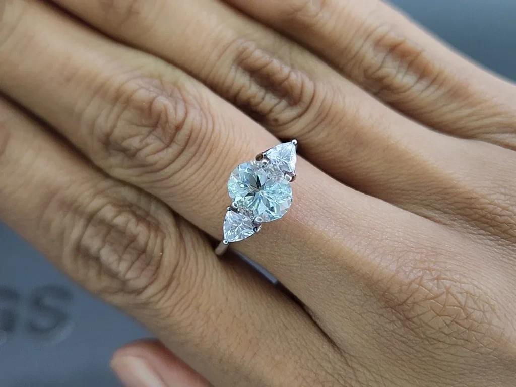 Аквамарин в огранке овал 1,82 карат, Мадагаскар  Изображение №5