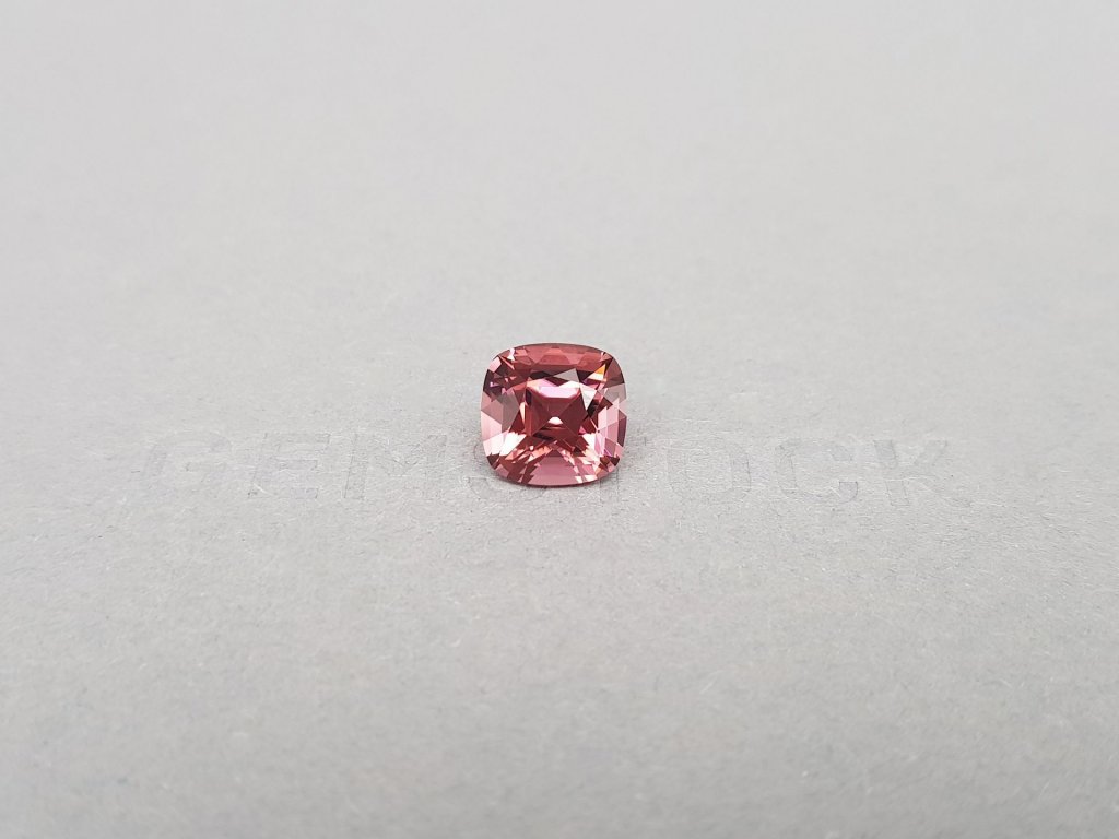 Кольцо с розово-оранжевым рубеллитом 3,37 карат в белом золоте 750 пробы Изображение №4
