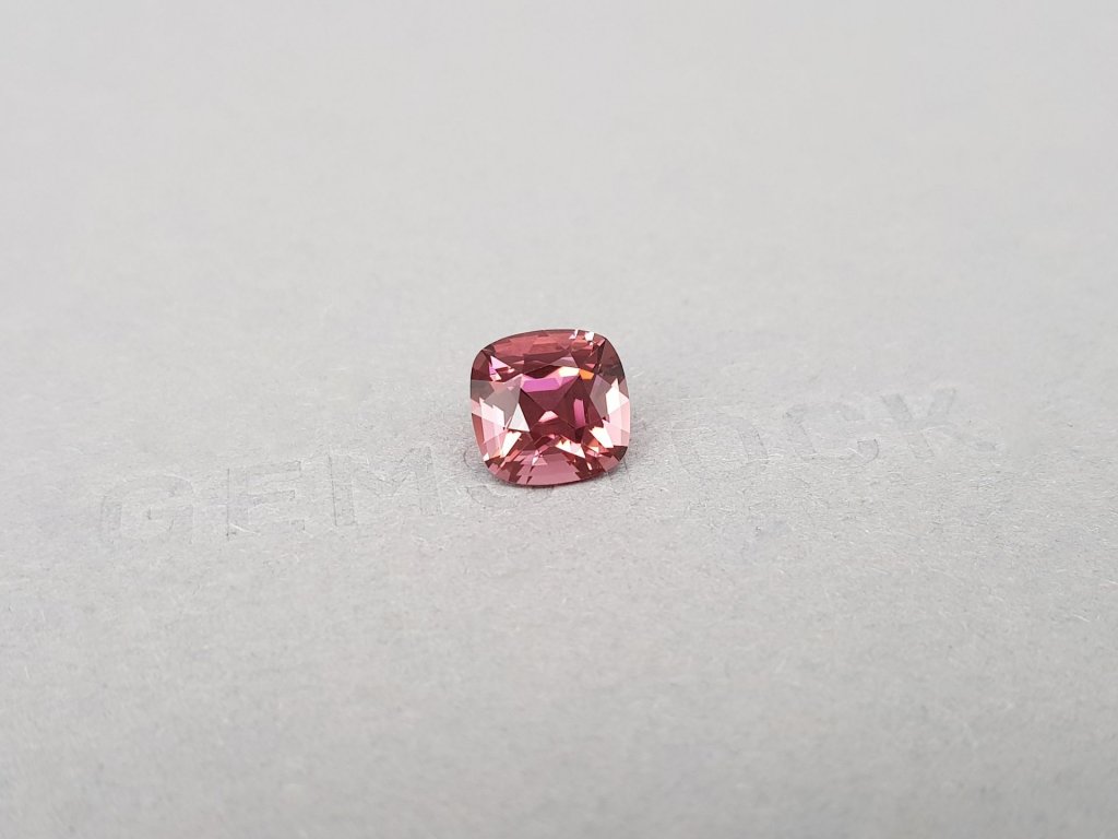 Кольцо с розово-оранжевым рубеллитом 3,37 карат в белом золоте 750 пробы Изображение №5