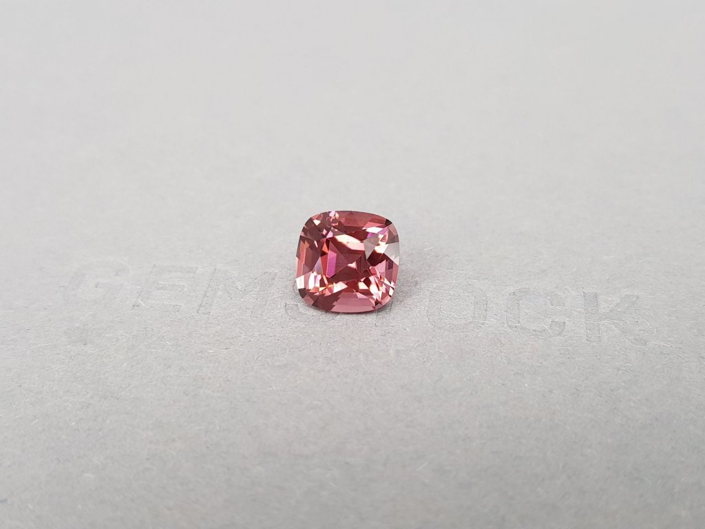 Кольцо с розово-оранжевым рубеллитом 3,37 карат в белом золоте 750 пробы Изображение №6