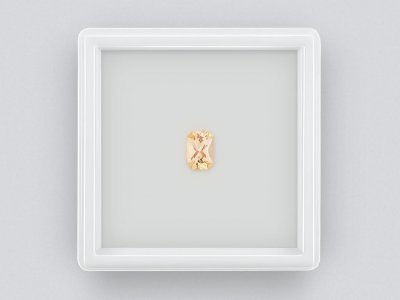 Желтый сапфир (Intense Yellow) в огранке радиант 1,01 карата, Мадагаскар photo