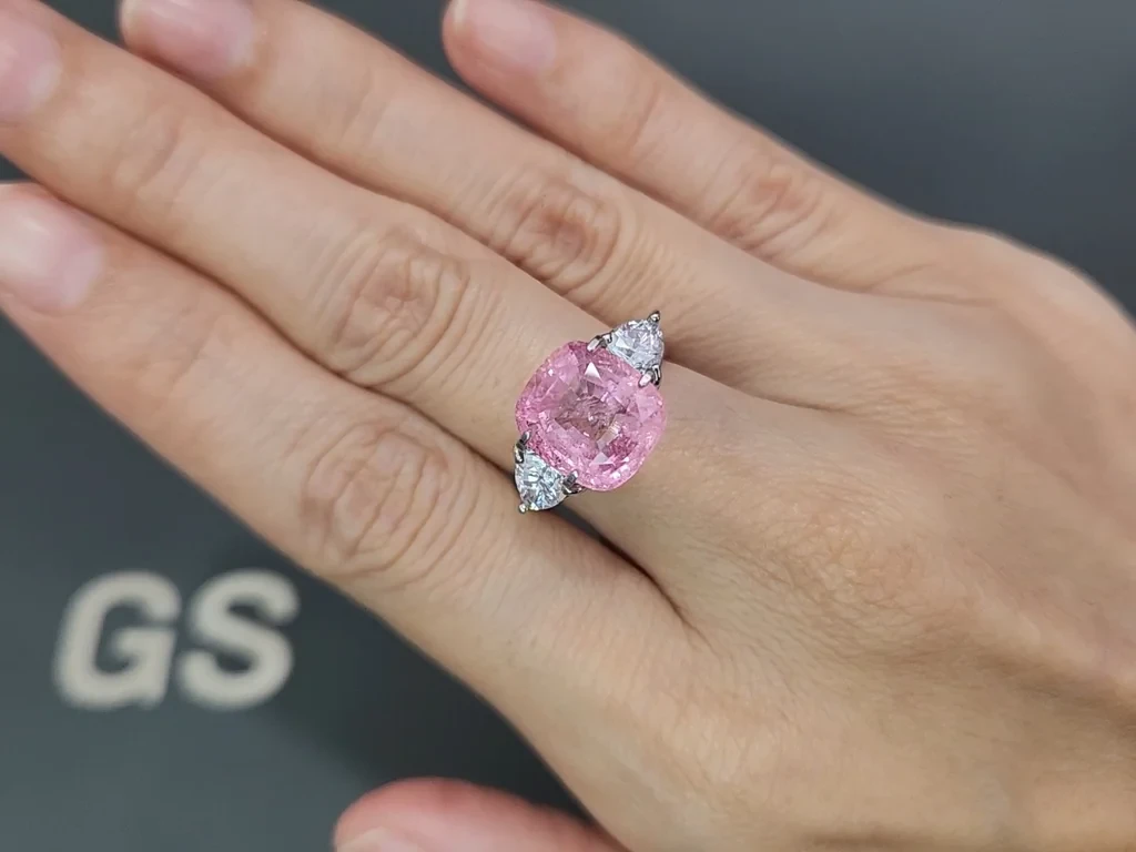 Негретый сапфир Падпараджа в огранке кушон 7,15 карат, Шри-Ланка Изображение №5