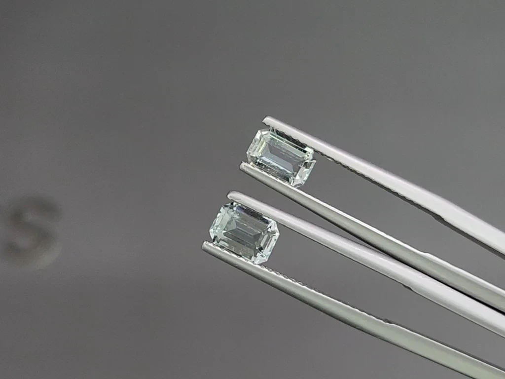 Сет аквамаринов в огранке октагон 2,63 карат, Мадагаскар Изображение №3