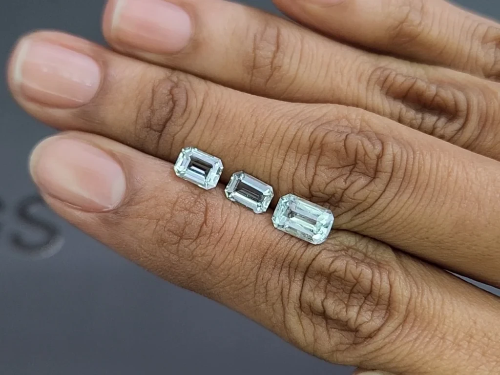 Сет аквамаринов в огранке октагон 2,63 карат, Мадагаскар Изображение №1