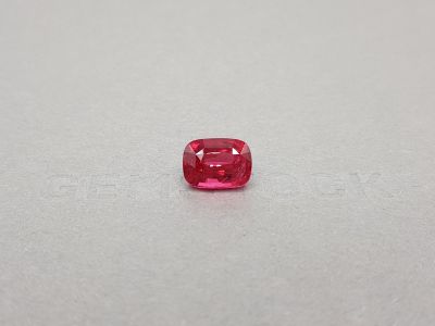 Розово-красная шпинель Махенге в огранке кушон 4,53 карата photo