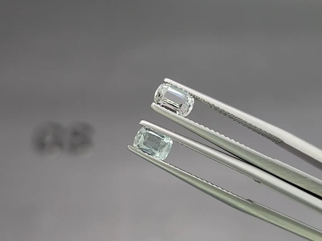 Сет аквамаринов в огранке кушон 2,05 карат, Мадагаскар Изображение №4