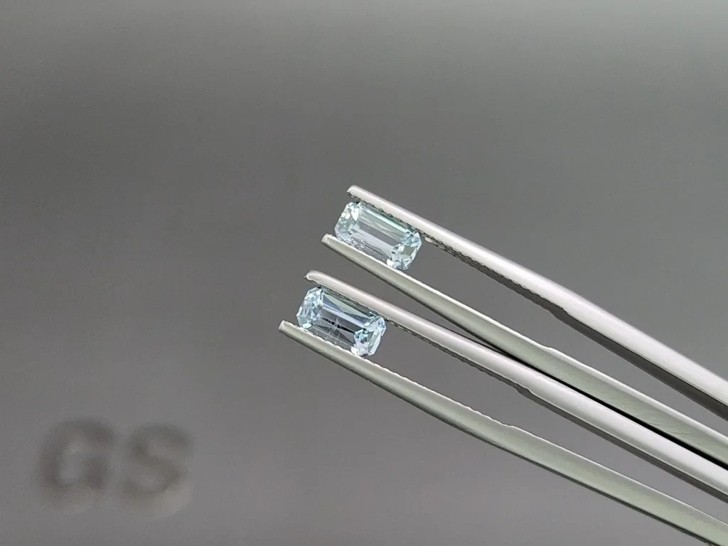 Сет аквамаринов в огранке октагон 2,33 карат, Мадагаскар Изображение №3