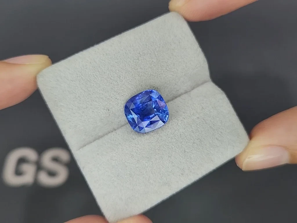 Синий сапфир в огранке кушон 6,07 карат, Шри-Ланка Изображение №4