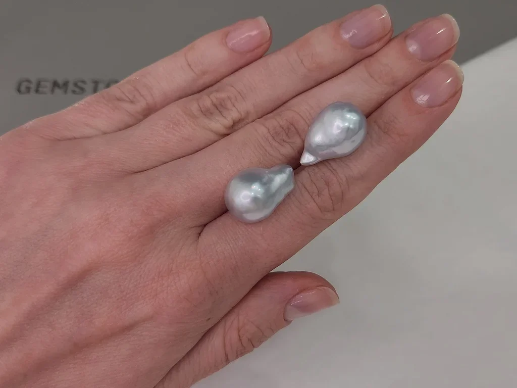 Барочный жемчуг Южных морей, пара 14-21 мм, Австралия Изображение №2