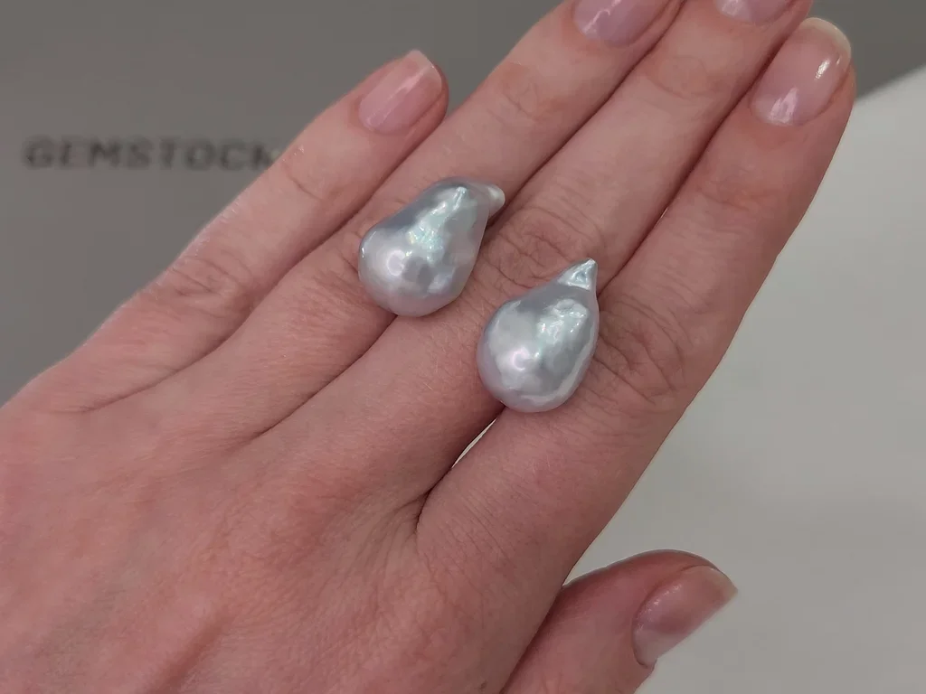 Барочный жемчуг Южных морей, пара 14-21 мм, Австралия Изображение №3