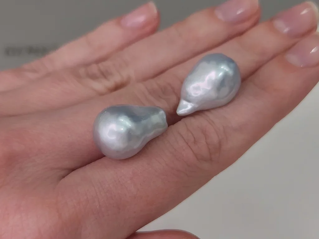 Барочный жемчуг Южных морей, пара 14-21 мм, Австралия Изображение №4