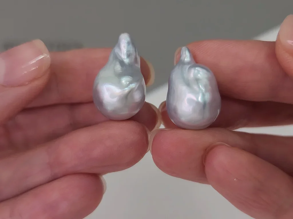 Барочный жемчуг Южных морей, пара 14-21 мм, Австралия Изображение №5