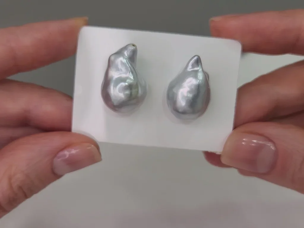 Барочный жемчуг Южных морей, пара 14-21 мм, Австралия Изображение №6