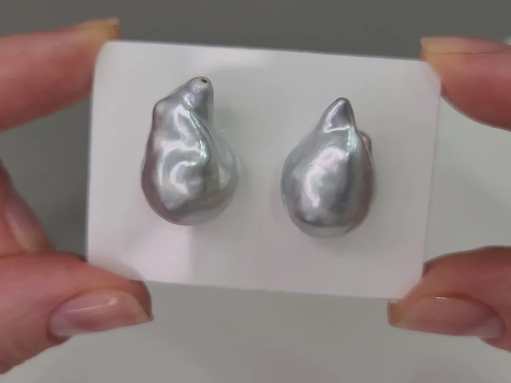 Барочный жемчуг Южных морей, пара 14-21 мм, Австралия Изображение №8