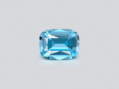 Sky blue топаз в высокоточной огранке кушон 12,77 карата, Мадагаскар  photo