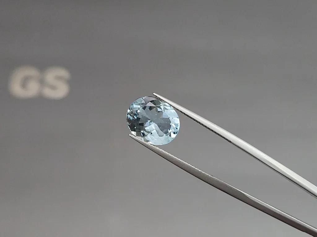 Аквамарин в огранке овал 4,12 карат, Мадагаскар Изображение №3