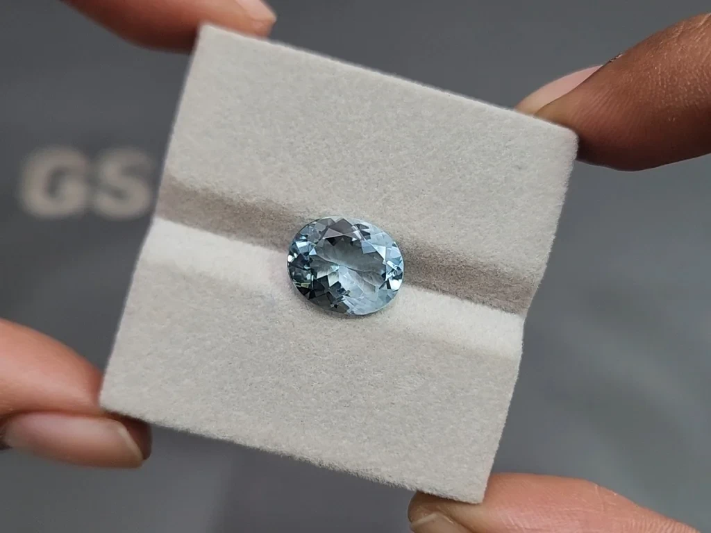 Аквамарин в огранке овал 4,12 карат, Мадагаскар Изображение №4