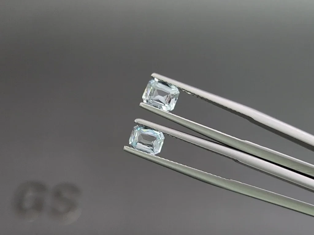 Сет аквамаринов в огранке октагон 2,18 карат, Мадагаскар Изображение №3