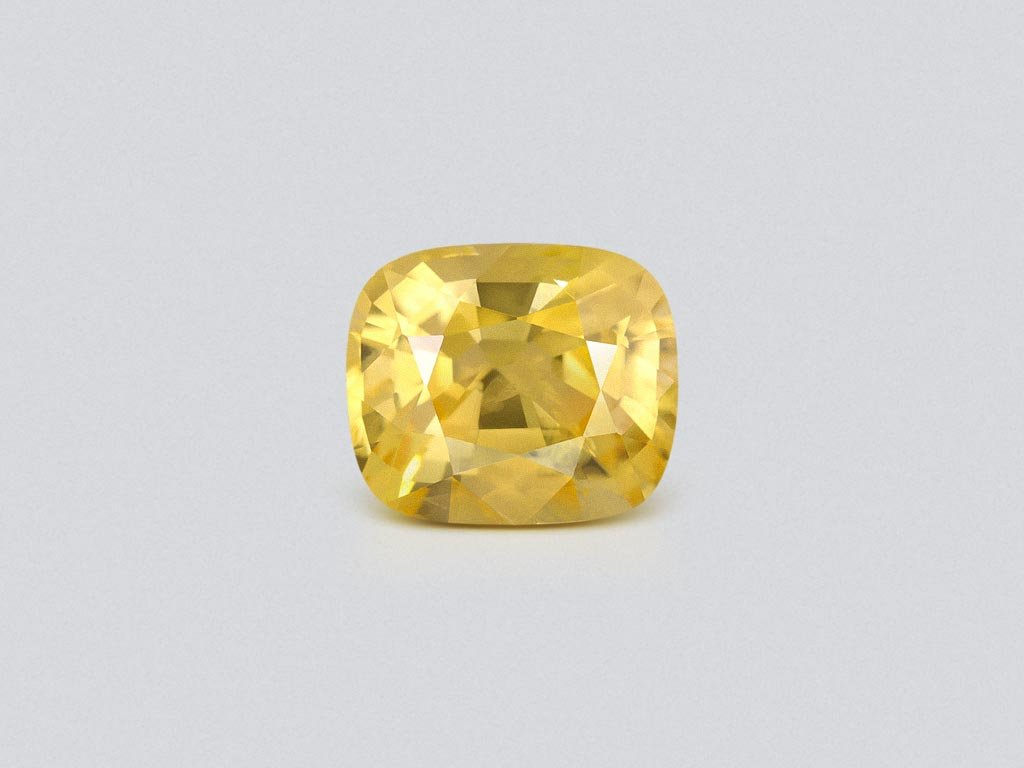 Негретый сапфир Vivid Yellow в огранке кушон 1,71 карата, Шри-Ланка Изображение №1