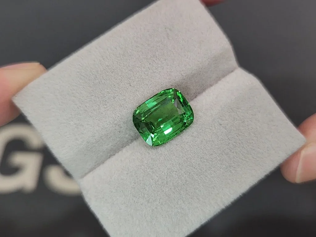 Цаворит Vivid Green в огранке кушон 5,14 карат, Танзания  Изображение №4