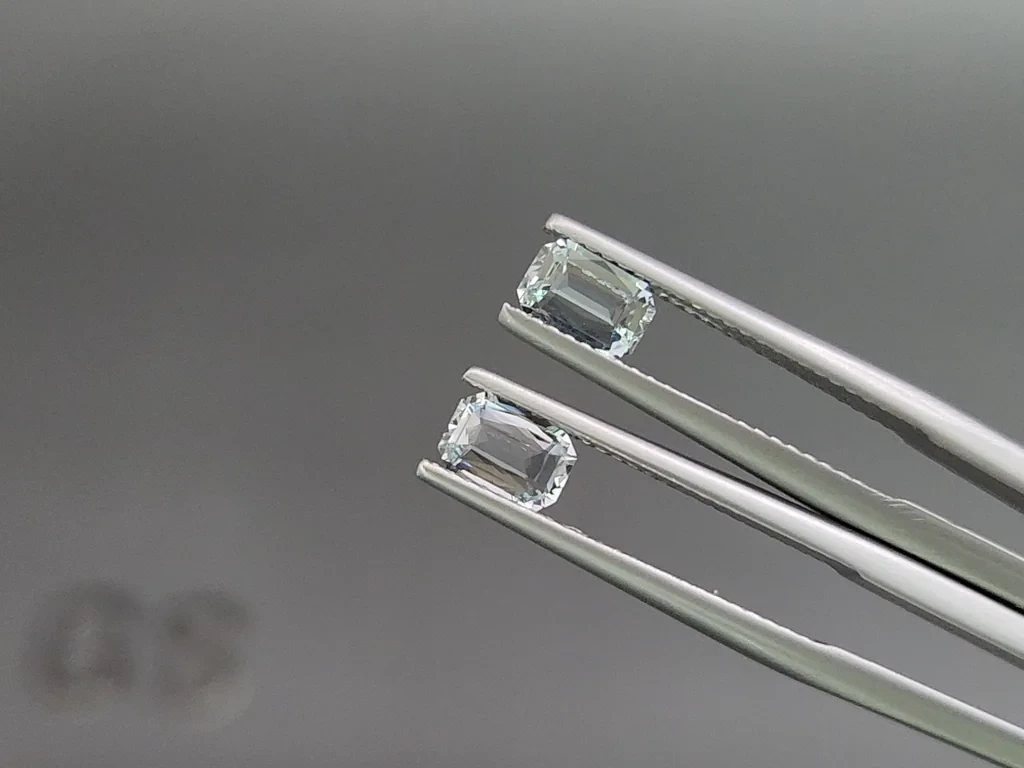 Сет аквамаринов в огранке октагон 2,09 карат, Мадагаскар Изображение №3