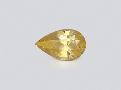 Негретый желтый сапфир Pastel Yellow в огранке груша 2,00 карата, Шри-Ланка photo
