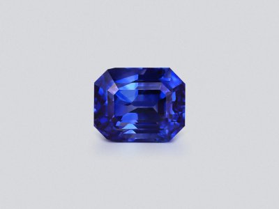 Сапфир Intense Blue в огранке октагон 3.56 карата, Шри-Ланка photo