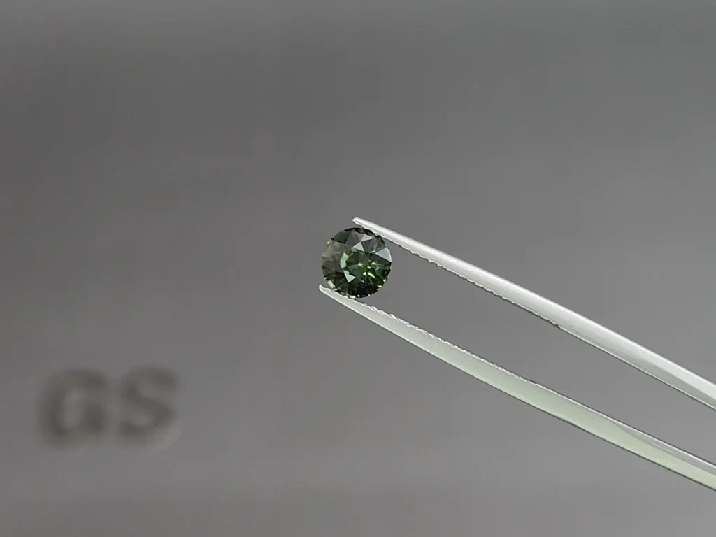 Сапфир Teal в огранке круг 1,56 карат, Мадагаскар Изображение №3